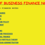DEPARTMENT OF BUSINESS FINANCE NOTES - KENYA