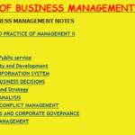 DEPARTMENT OF BUSINESS MANAGEMENT NOTES - KENYA
