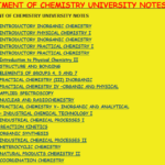 DEPARTMENT OF CHEMISTRY UNIVERSITY NOTES - KENYA