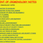 DEPARTMENT OF CRIMINOLOGY NOTES - KENYA