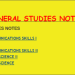 DEPARTMENT OF GENERAL STUDIES NOTES - KENYA