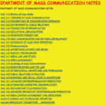 DEPARTMENT OF MASS COMMUNICATION NOTES - KENYA