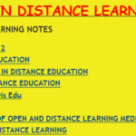 DEPARTMENT OF OPEN DISTANCE LEARNING NOTES - KENYA