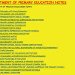 DEPARTMENT OF PRIMARY EDUCATION NOTES - KENYA
